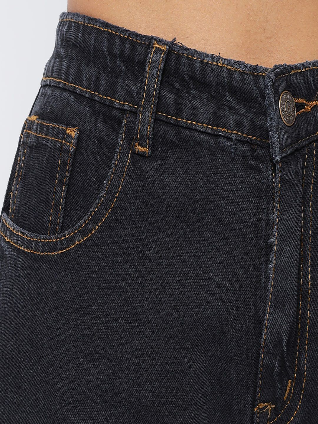 Kotty Women Black Jean Wide Leg High-Rise Stretchable Jeans