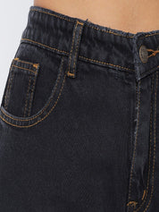 Kotty Women Black Jean Wide Leg High-Rise Stretchable Jeans