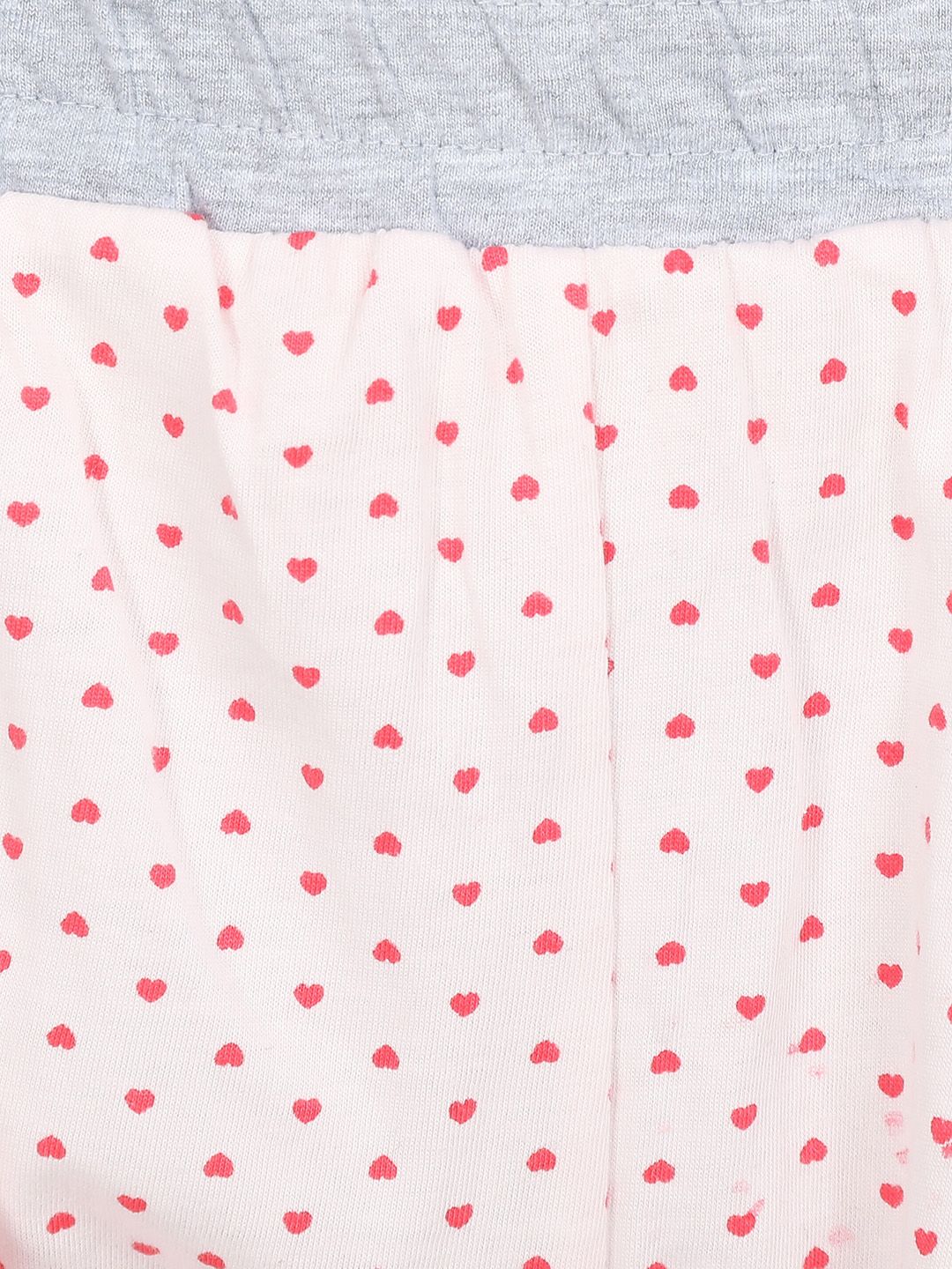 Kotty Women Cream-Coloured & Pink Printed Lounge Shorts KTTSLEEPSHORTS220