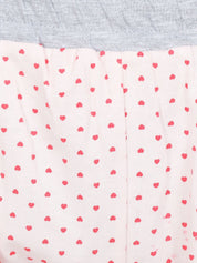 Kotty Women Cream-Coloured & Pink Printed Lounge Shorts KTTSLEEPSHORTS220