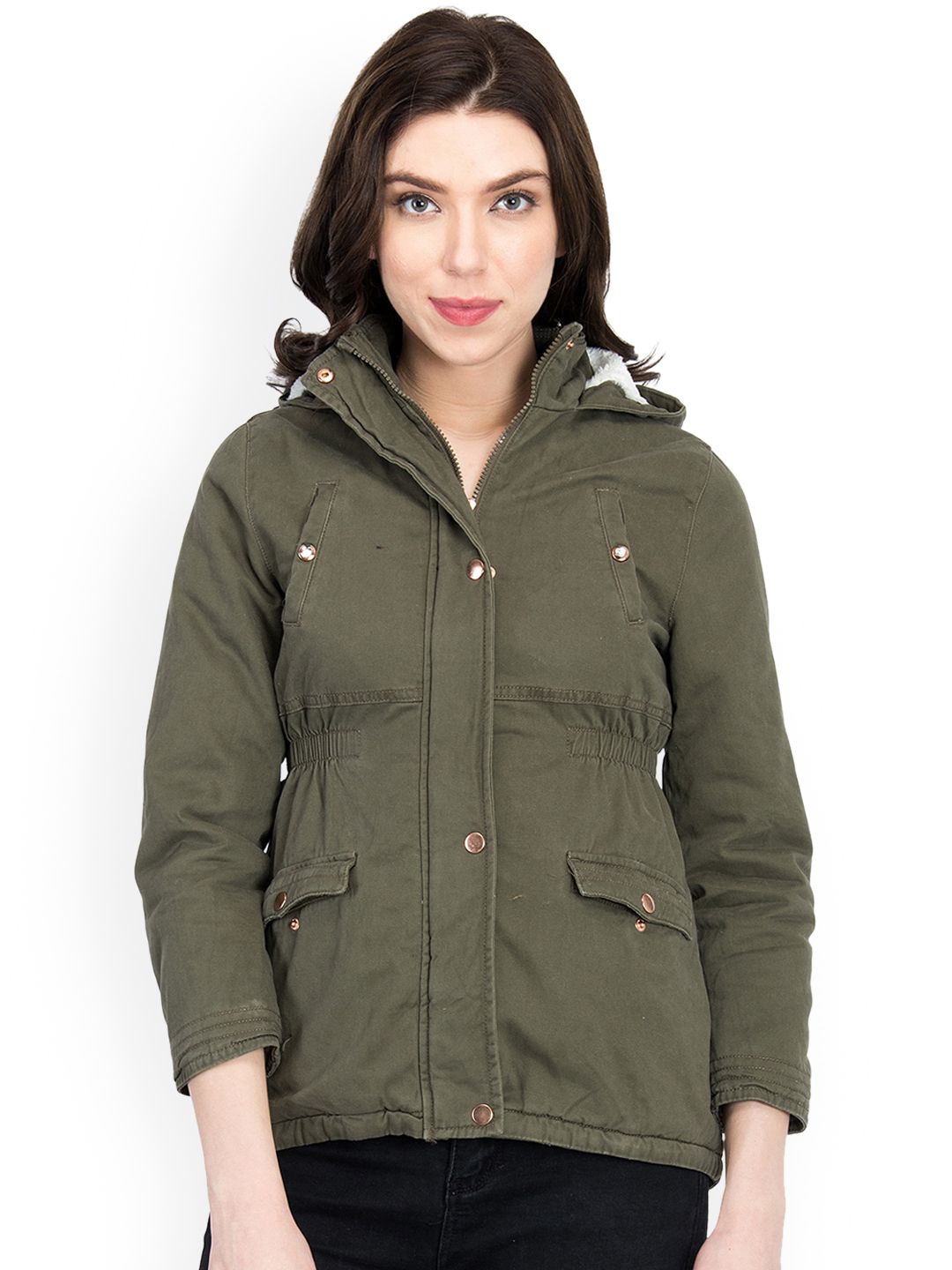 Kotty Women Green Solid Parka