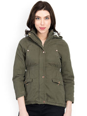 Kotty Women Green Solid Parka