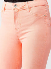 Kotty Women Orange & Coral Skinny Fit Jeans