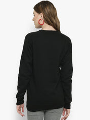 Kotty Women Black Printed Sweatshirt