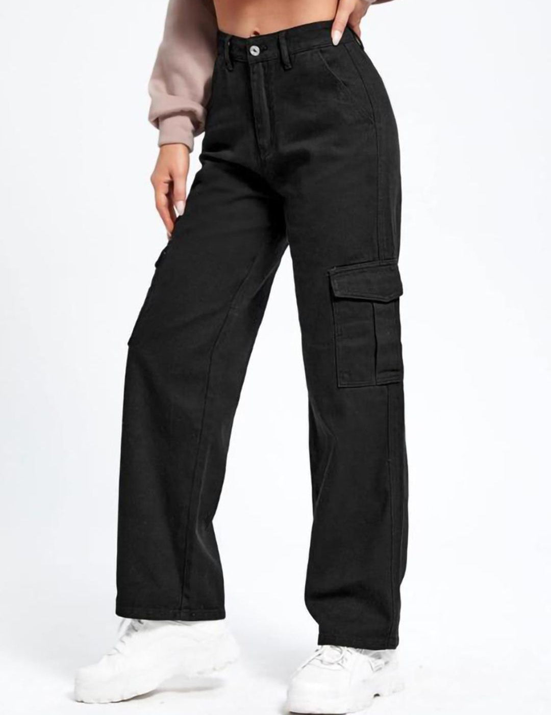 Kotty Women Jean Straight Fit High-Rise Clean Look Stretchable Jeans