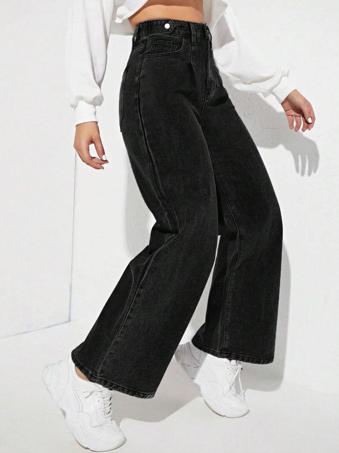 KOTTY Basics Women Jean Straight Fit High-Rise Clean Look Stretchable Jeans