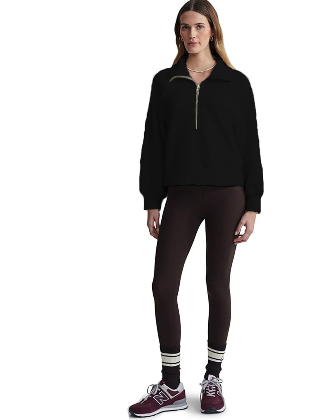 Kotty Women Shirt Collar Long Sleeves Pullover Sweatshirt