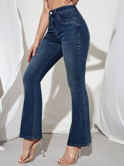 Kotty Women Jean Bootcut High-Rise Light Fade Stretchable Jeans
