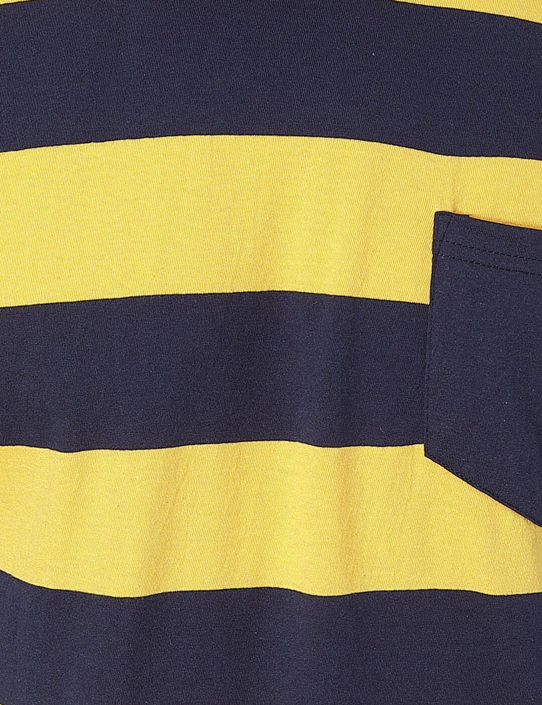 Kotty Men Yellow & Black Striped Round Neck T-shirt