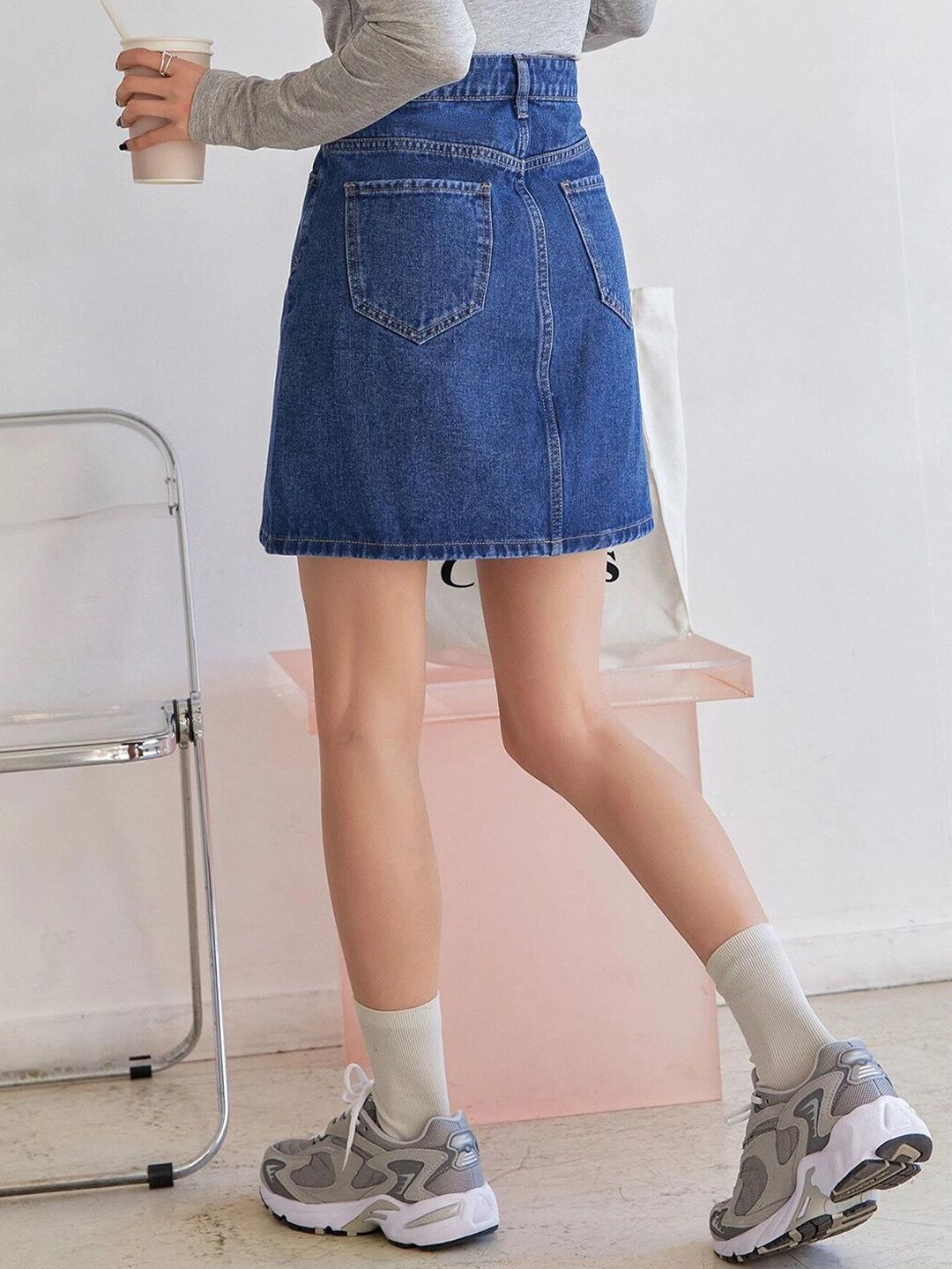 Kotty Denim A-Line Mini A-Line Skirt