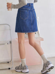 Kotty Denim A-Line Mini A-Line Skirt