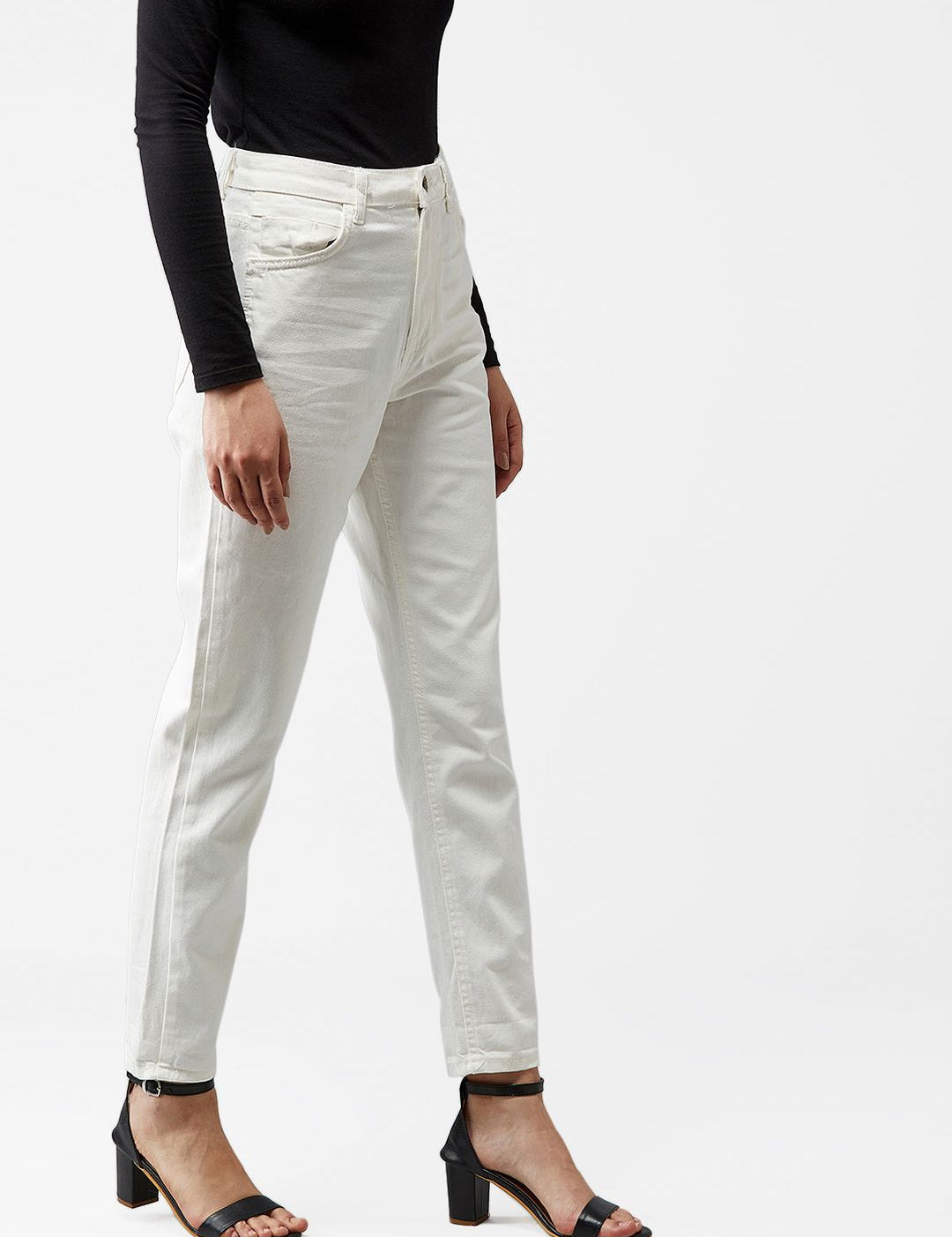 Kotty Women White High-Rise Clean Look Jeans