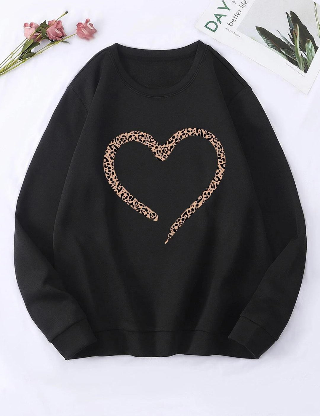 Kotty Women Printed Round Neck Sweatshirt