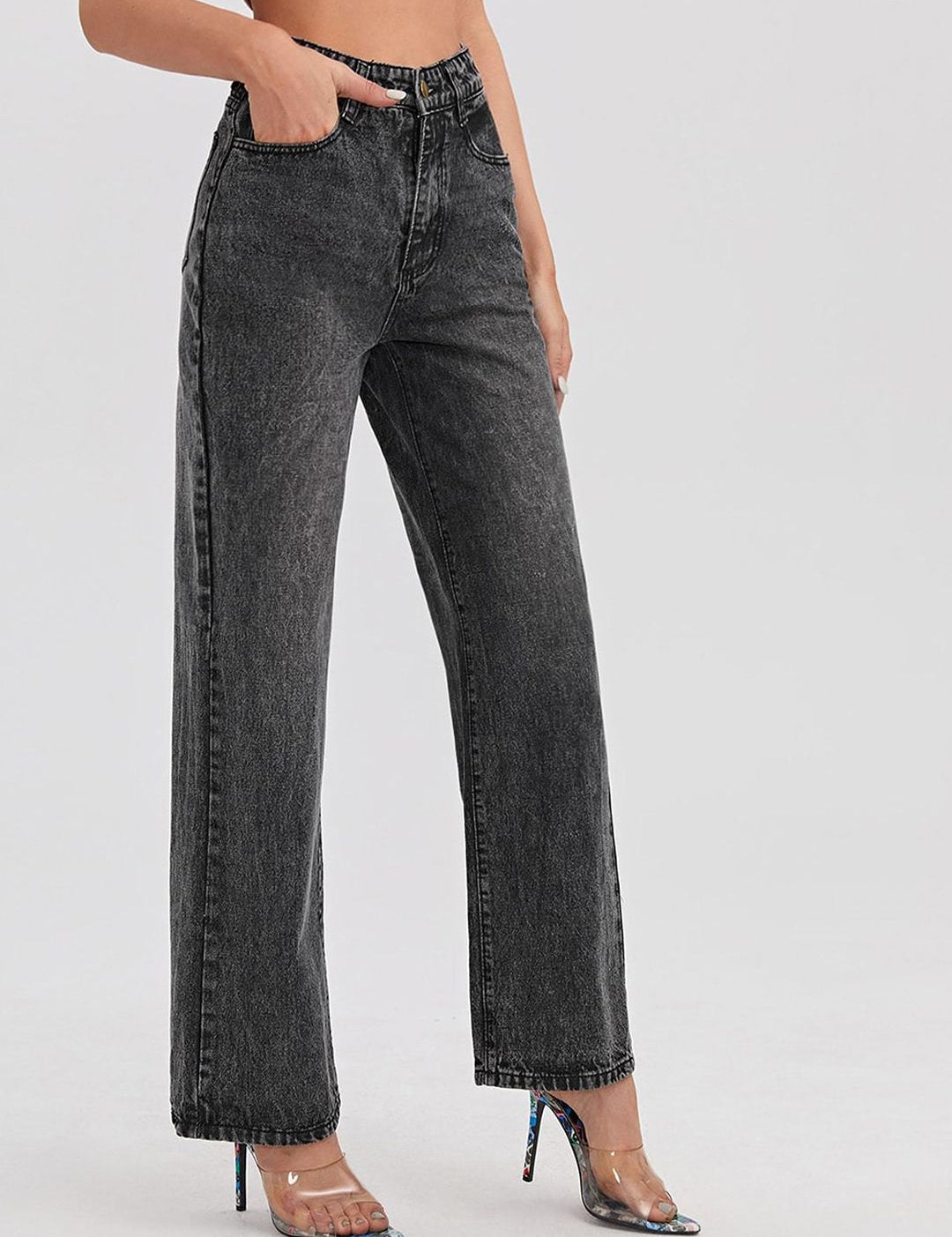 Kotty Women Jean Straight Fit High Rise Stretchable Jeans