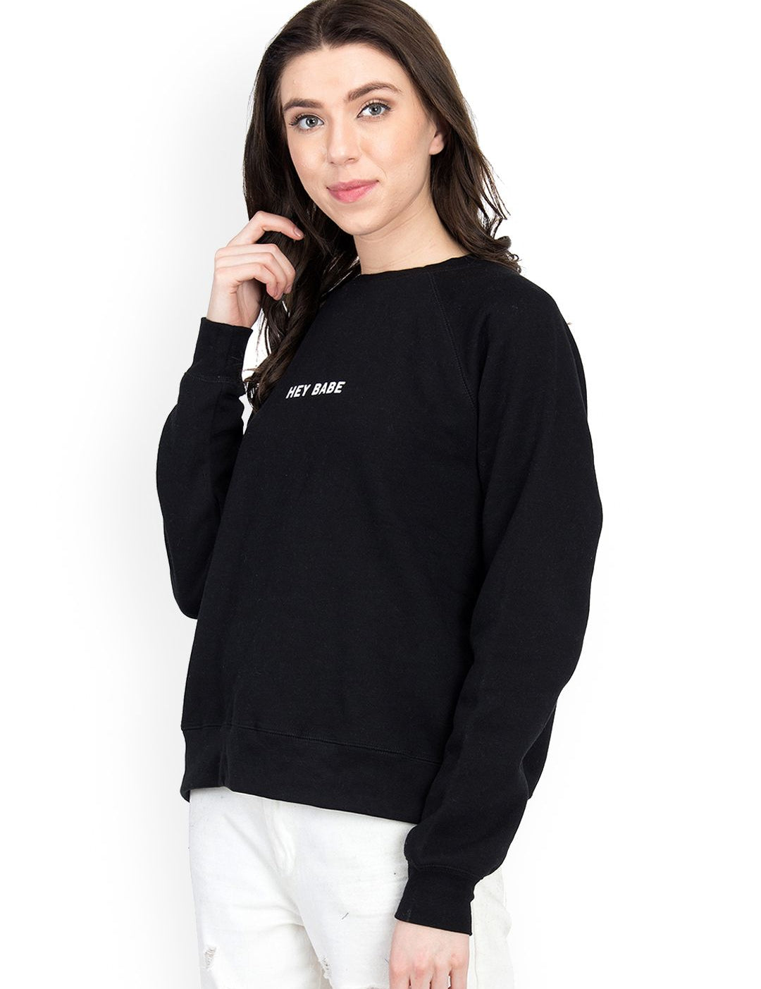 Kotty Women Black Printed Sweatshirt