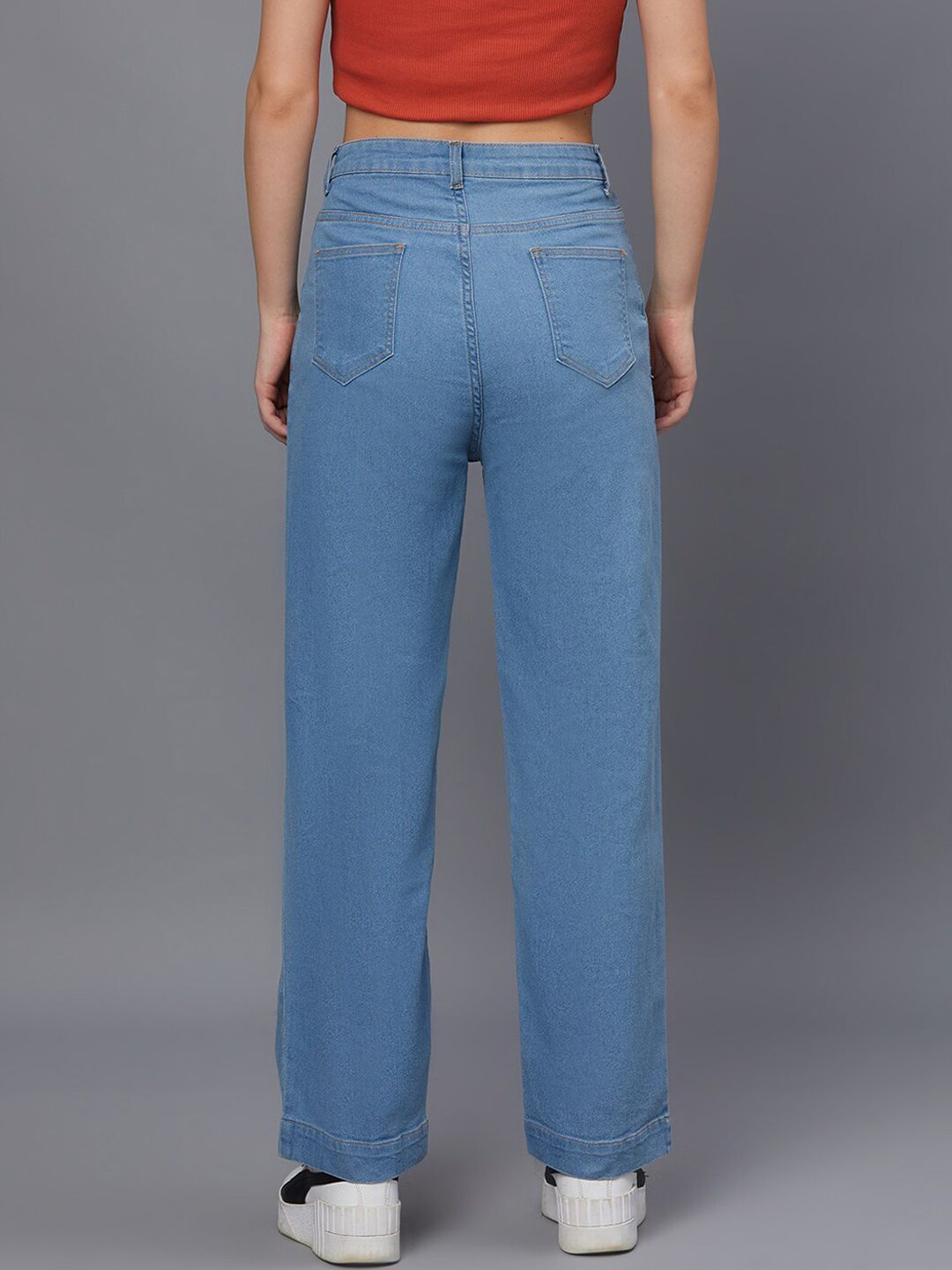 Kotty Women Blue Jean Straight Fit Stretchable Jeans