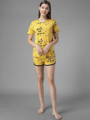 Kotty  Women Typography Printed Regular Fit Low-Rise Hot Pants Shorts