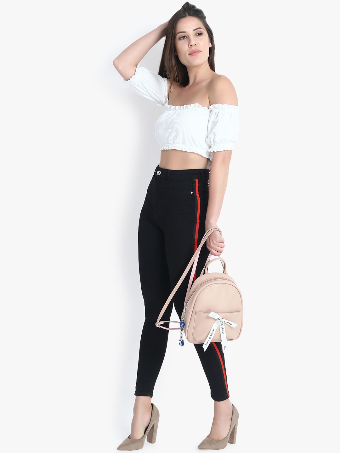 Kotty Women Black Skinny Fit High-Rise Clean Look Stretchable Jeans