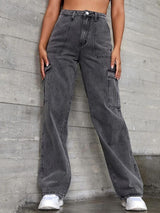 Kotty Women Grey Jean Straight Fit Mildly Distressed Light Fade Stretchable Jeans