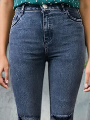 Kotty Bootcut High-Rise Mildly Distressed Light Fade Stretchable Jeans