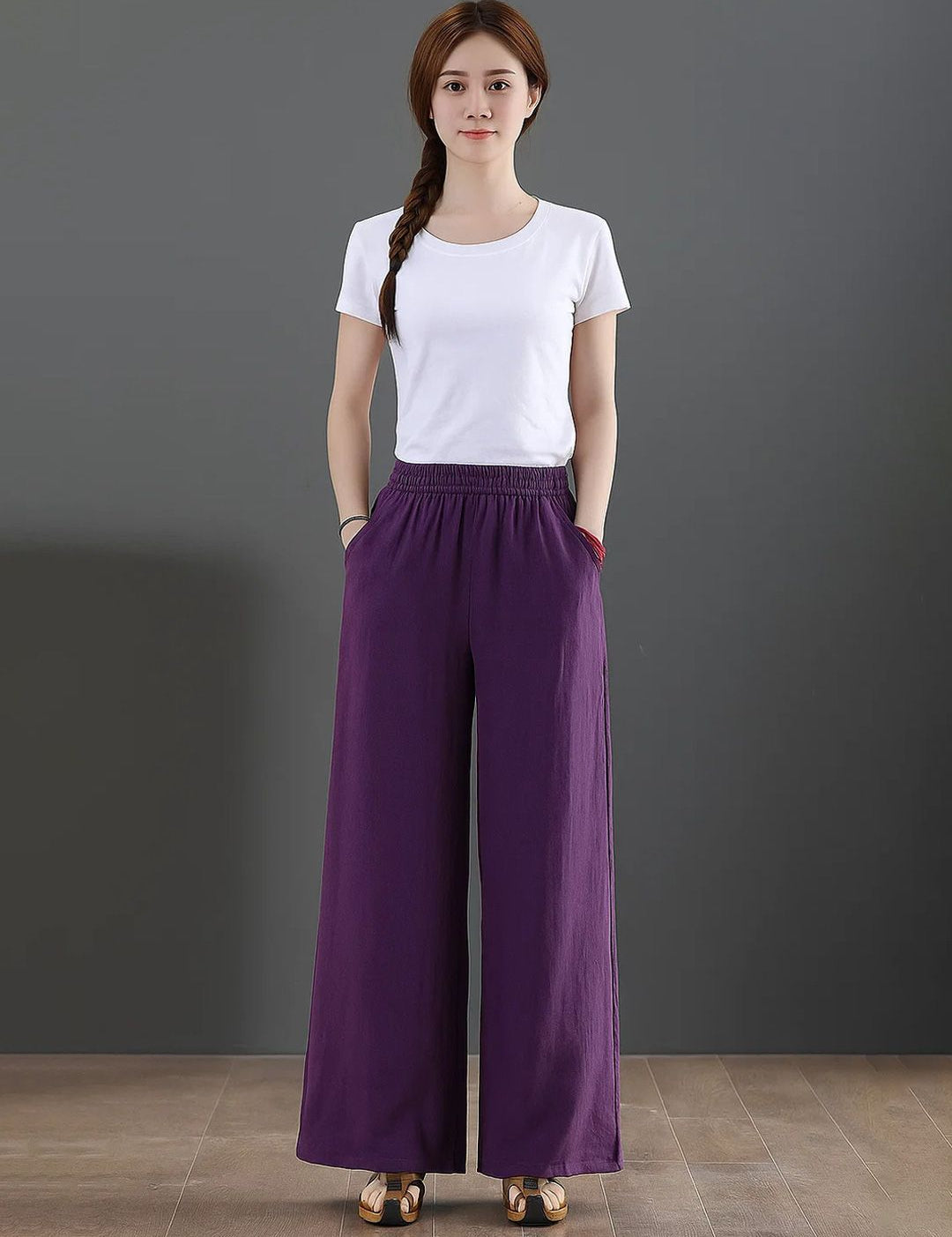 Kotty Women Relaxed Straight Leg High-Rise Pleated Trousers
