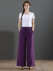 Kotty Women Relaxed Straight Leg High-Rise Pleated Trousers