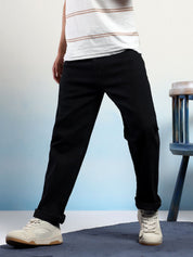Kotty Men Low-Rise Wrinkle Free Pleated Cargos Trousers