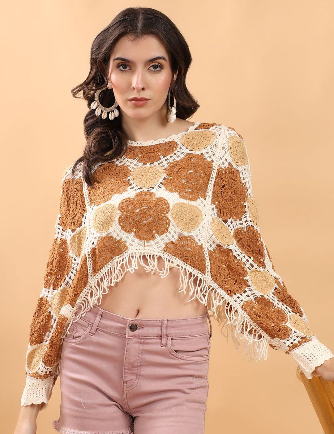 Kotty Women Self Design Cotton Kaftan Regular Top