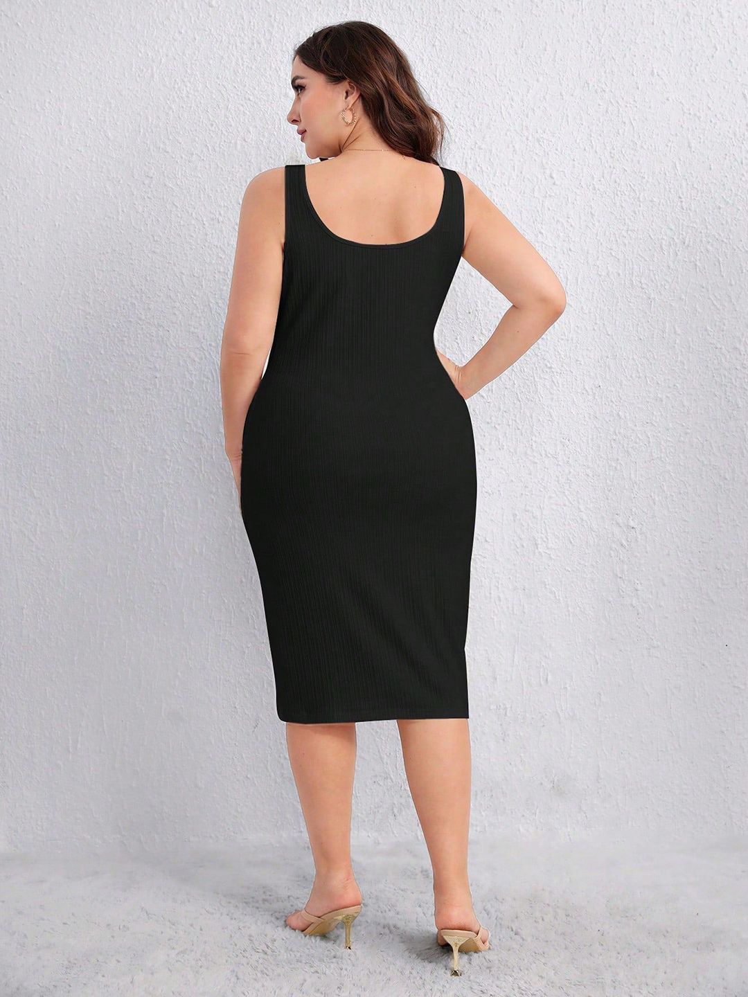 CURVE BY KOTTY Plus Size Bodycon Midi Dress