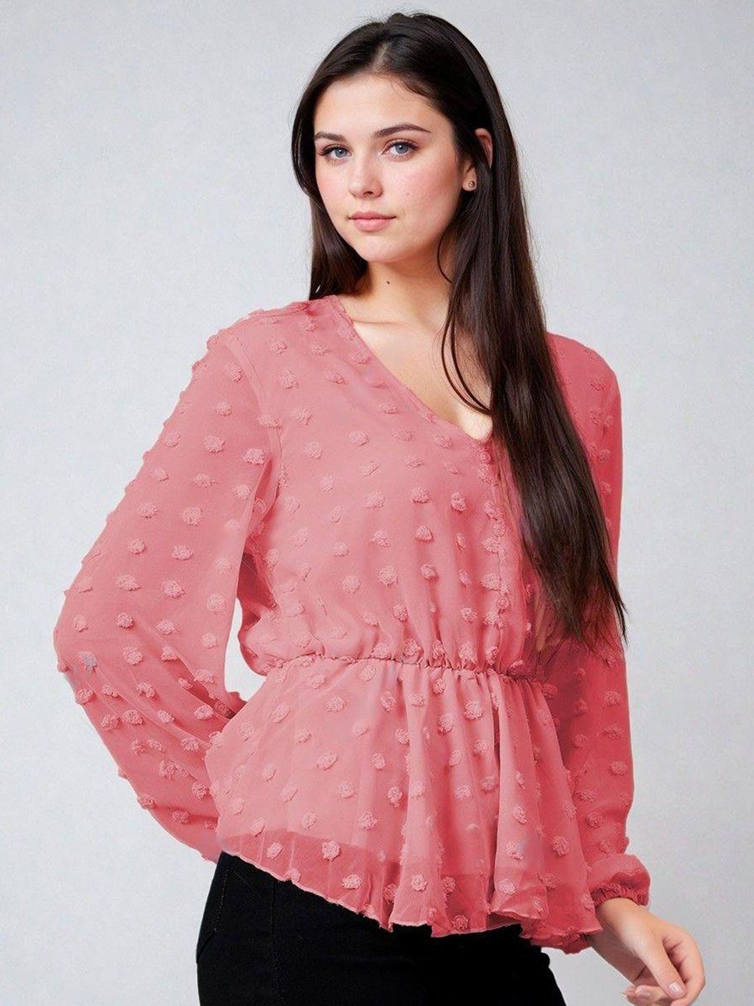 Kotty Women Solid V-Neck Top