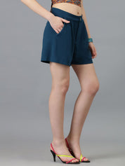 Kotty Women Solid High-Rise Regular Fit Shorts