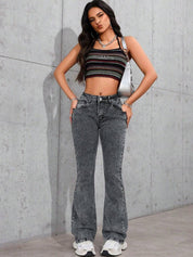 Kotty Women Jean Bootcut High-Rise Heavy Fade Stretchable Jeans