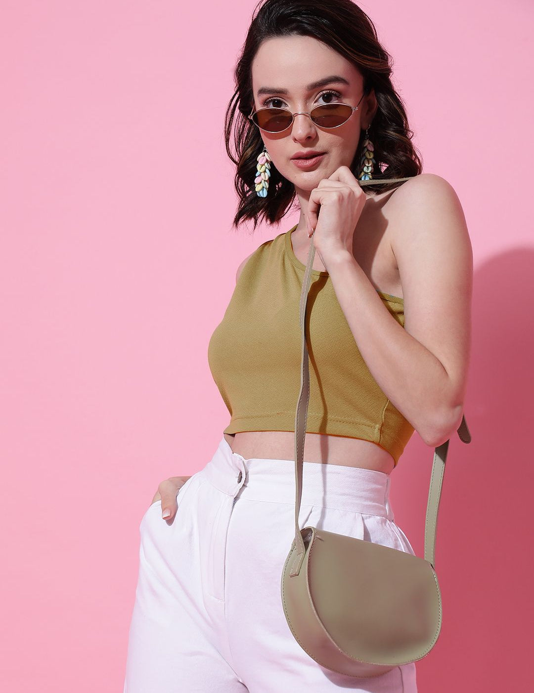 Kotty Women Solid One Shoulder Top