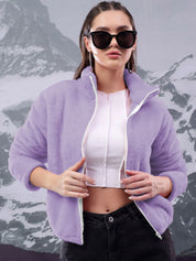 Kotty Women High Neck Front-Open Sweatshirt