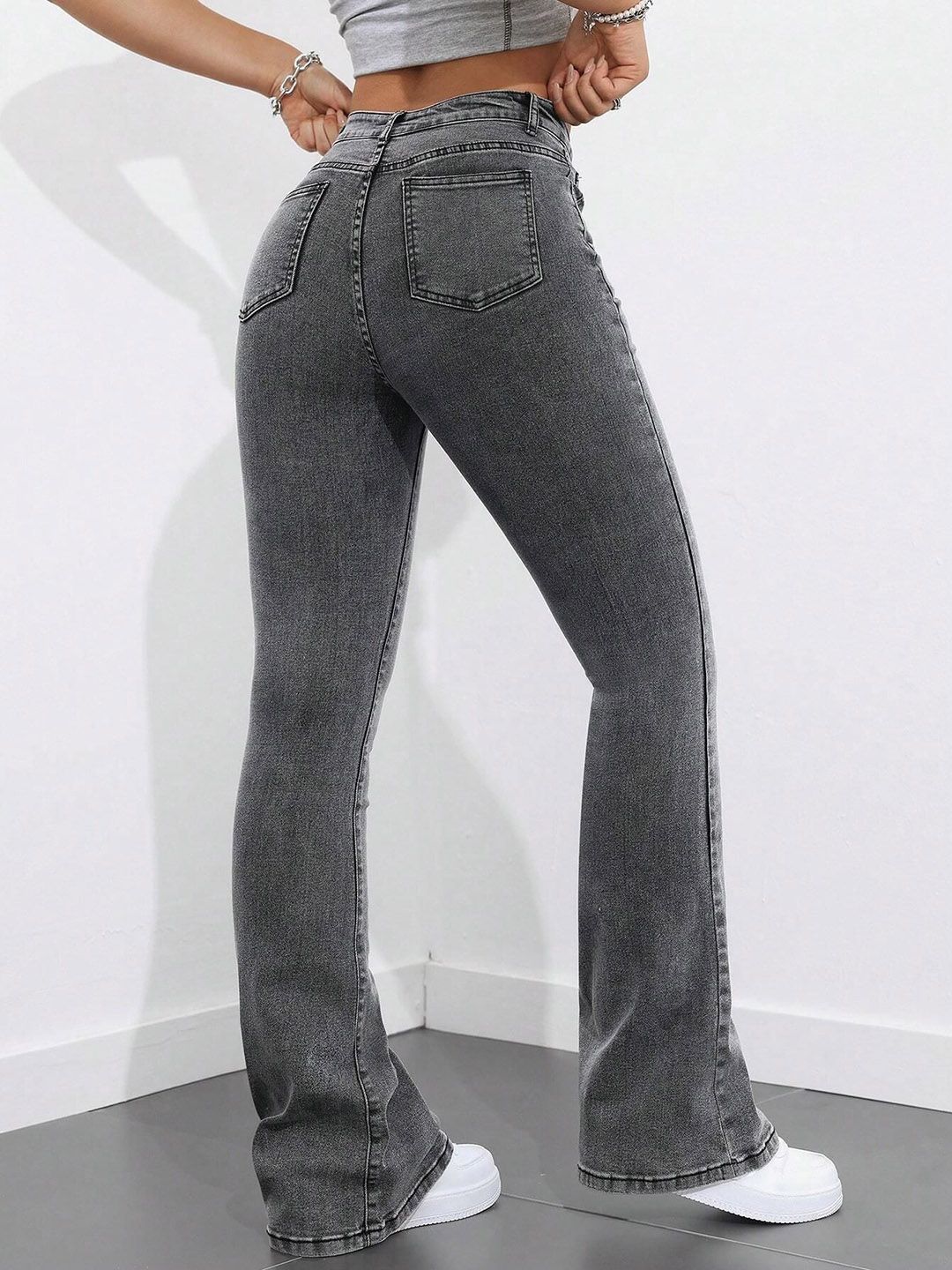 Kotty Women Bootcut High-Rise Light Fade Stretchable Jeans