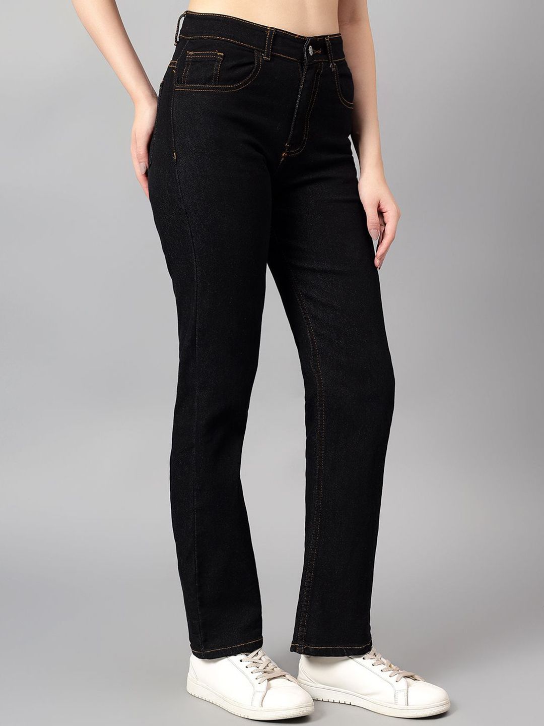 Kotty Women Straight Fit High-Rise Stretchable Jeans