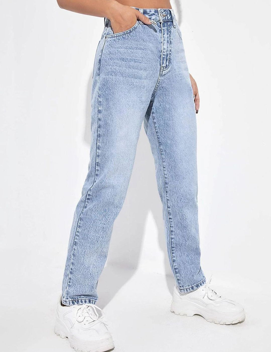 Kotty Women Straight Fit High-Rise Stretchable Jeans