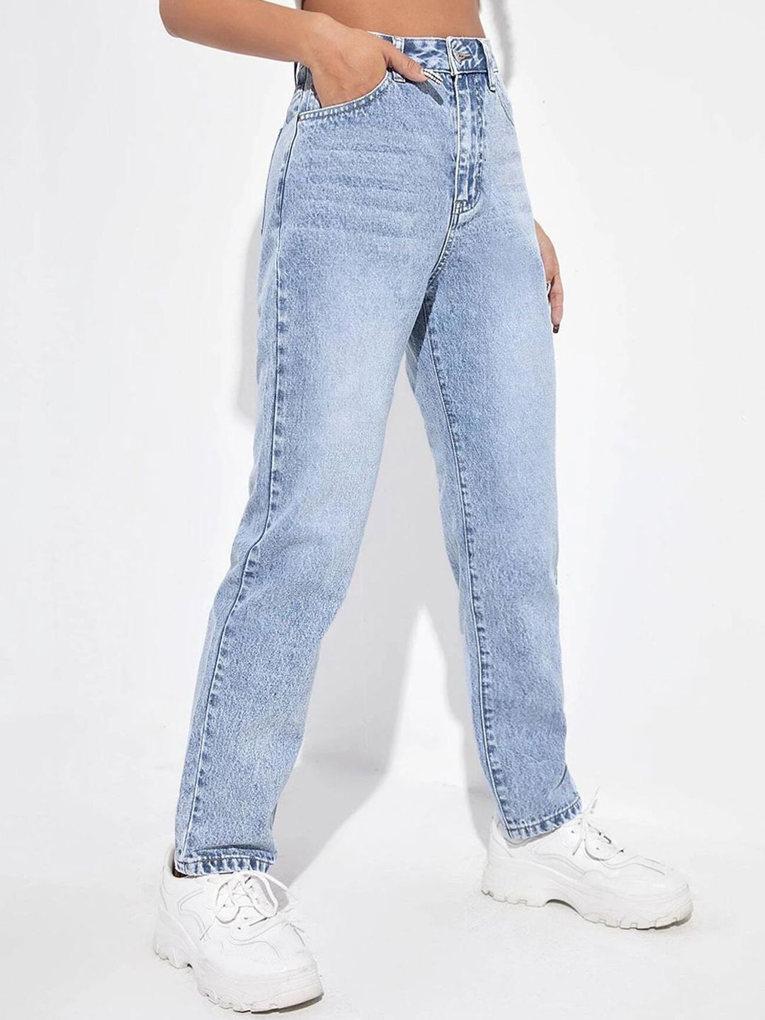 Kotty Women Straight Fit High-Rise Stretchable Jeans