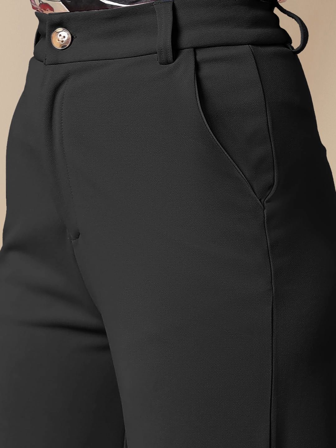 Kotty Women Straight Fit High-Rise Trousers