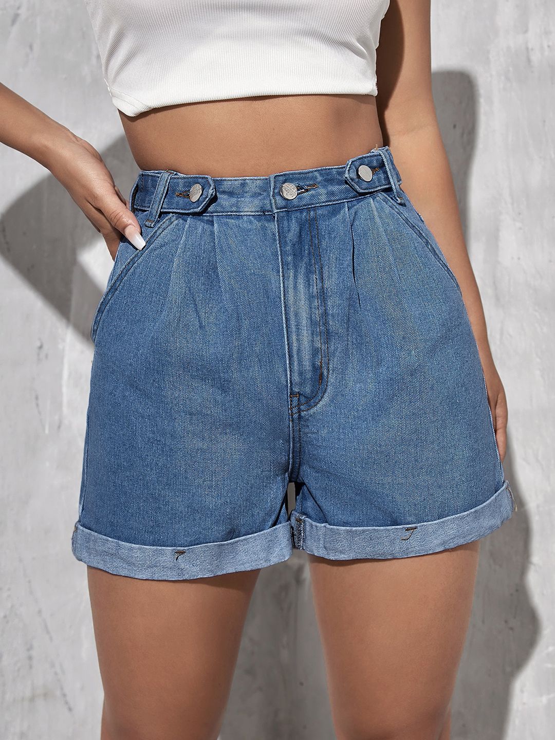 Kotty Women High-Rise Denim Shorts