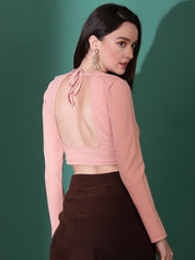 Kotty Women Solid High Neck Top