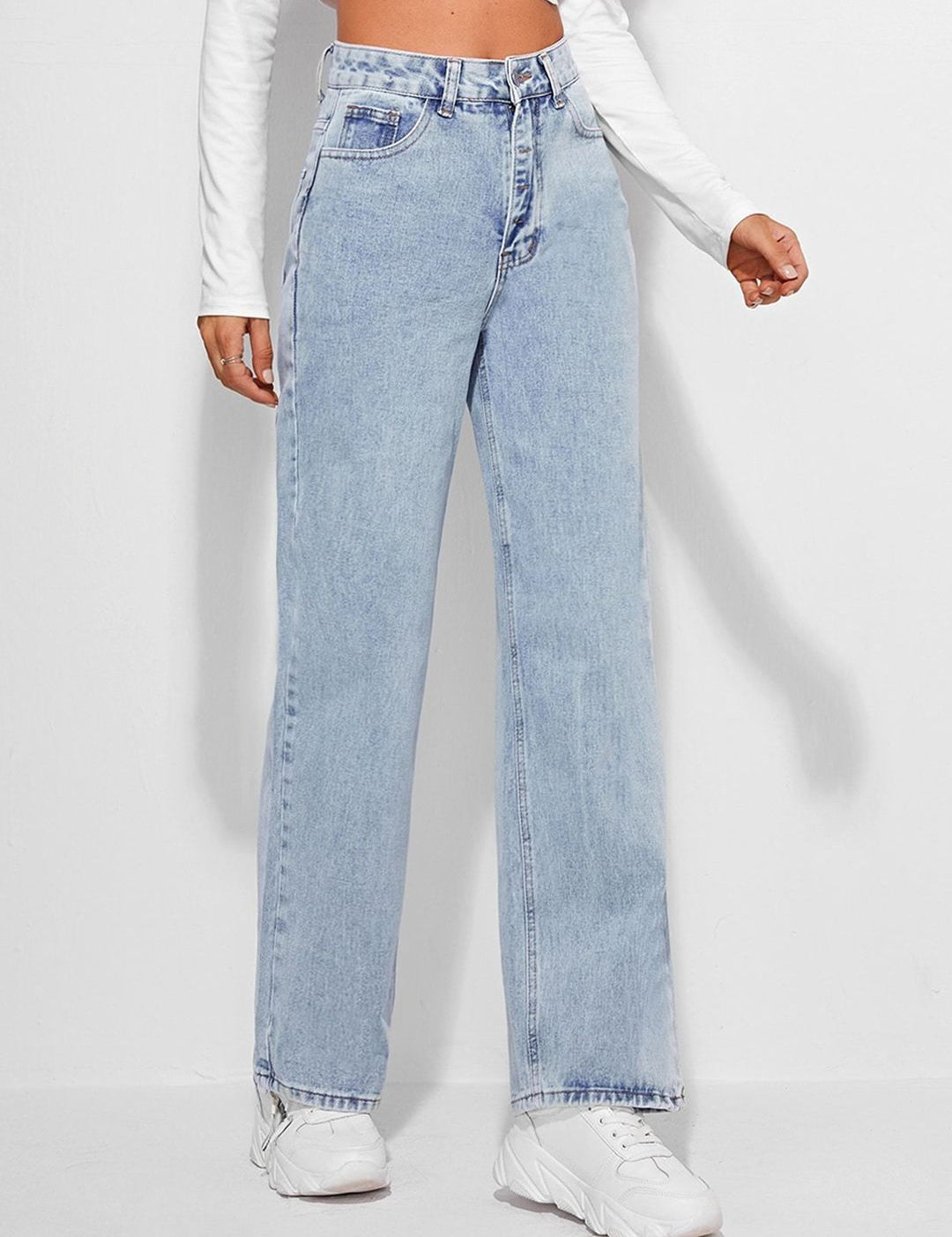 Kotty Women Jean Straight Fit High-Rise Stretchable Jeans