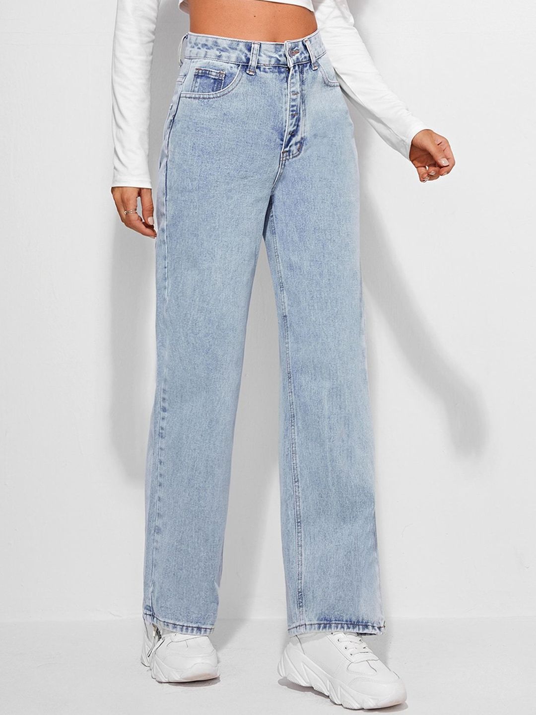 Kotty Women Jean Straight Fit High-Rise Stretchable Jeans