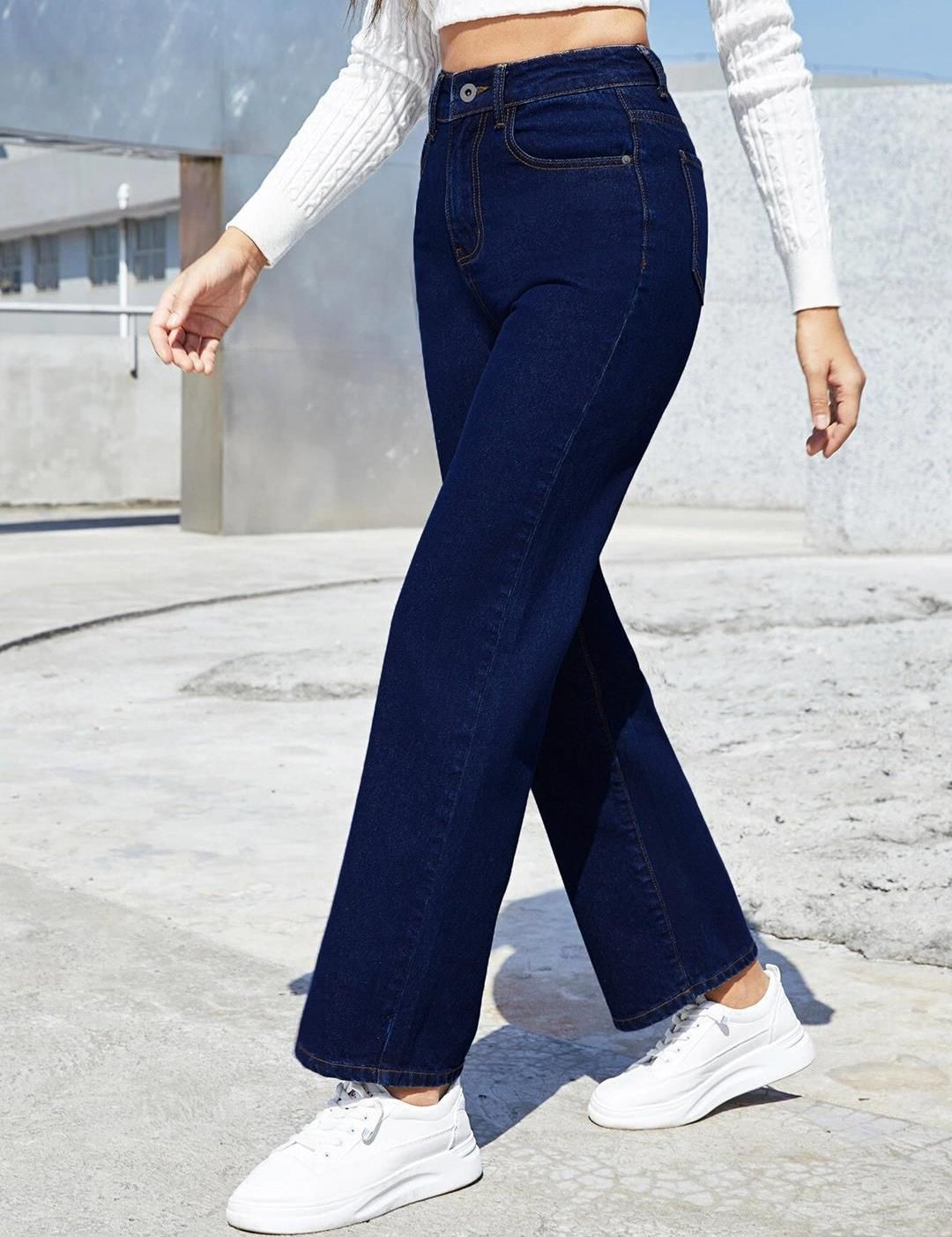 Kotty Women Jean Straight Fit High-Rise Highly Distressed Stretchable Jeans