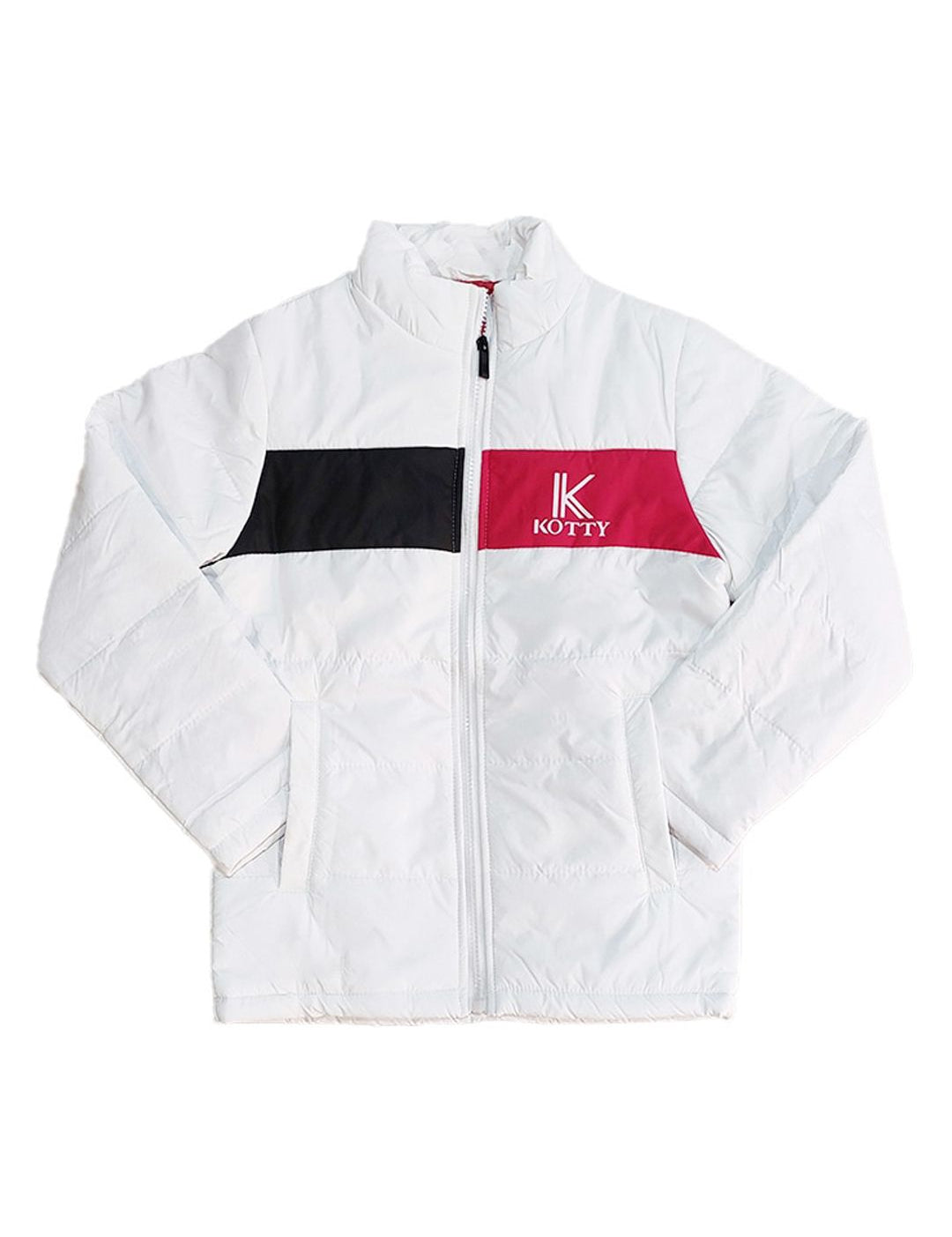 Kotty Boys White Colourblocked Outdoor Tailored Jacket