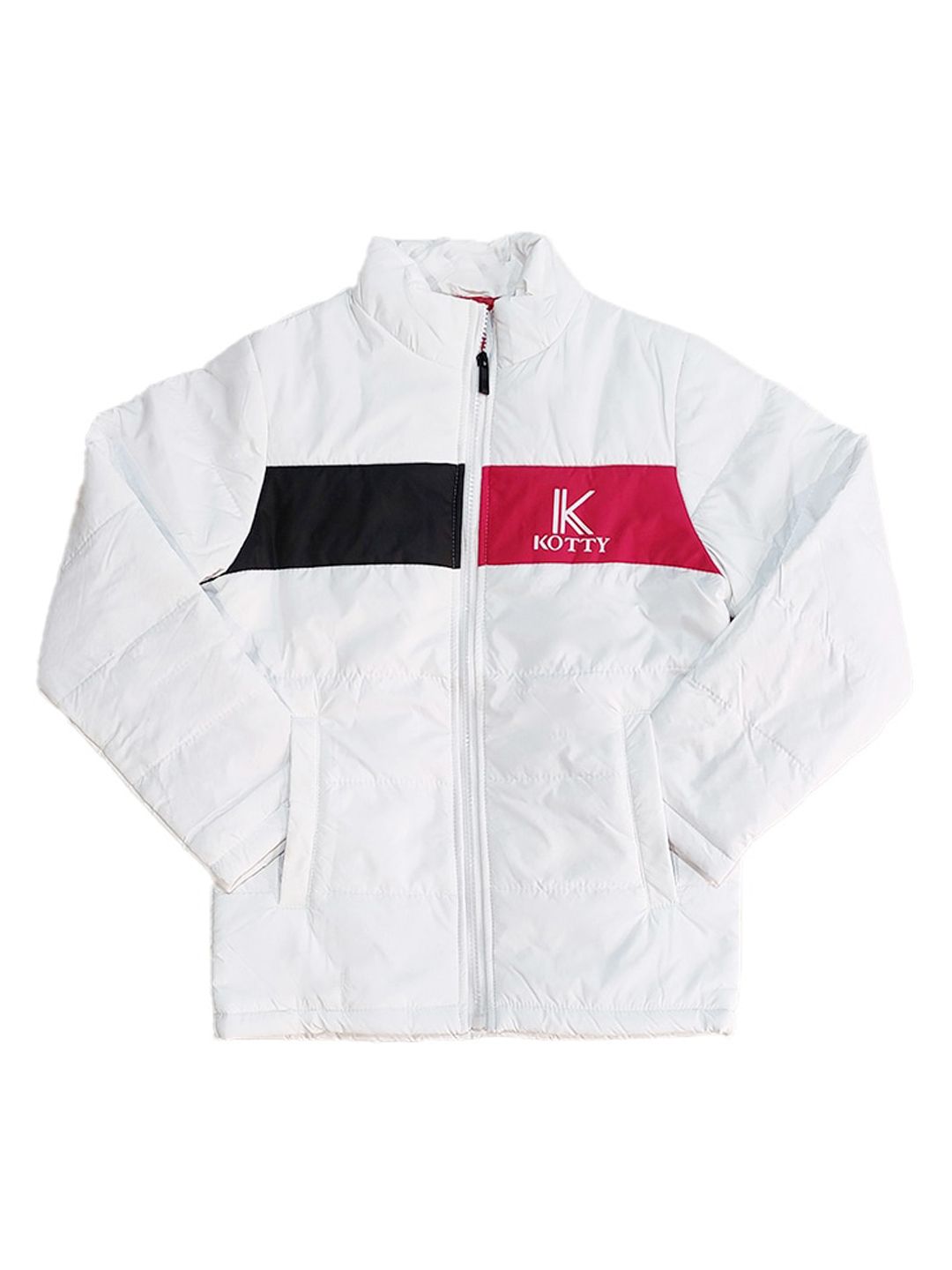 Kotty Boys White Colourblocked Outdoor Tailored Jacket