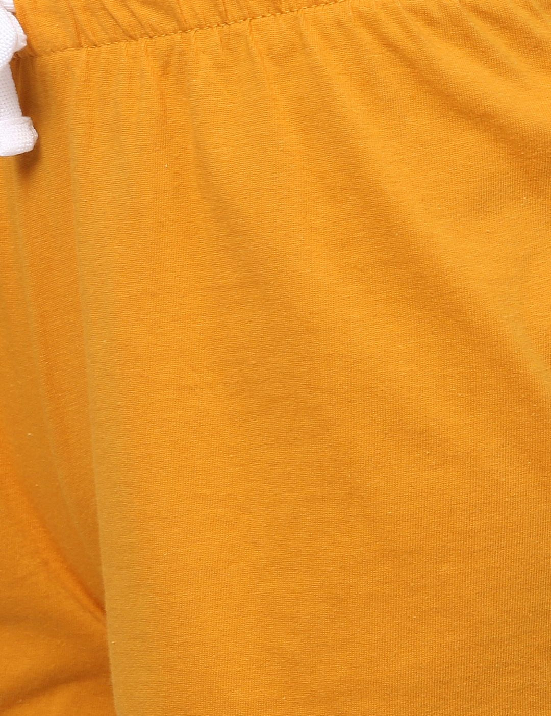 Kotty Women Coral Yellow Solid Lounge Shorts KTTSLEEPSHORTS194