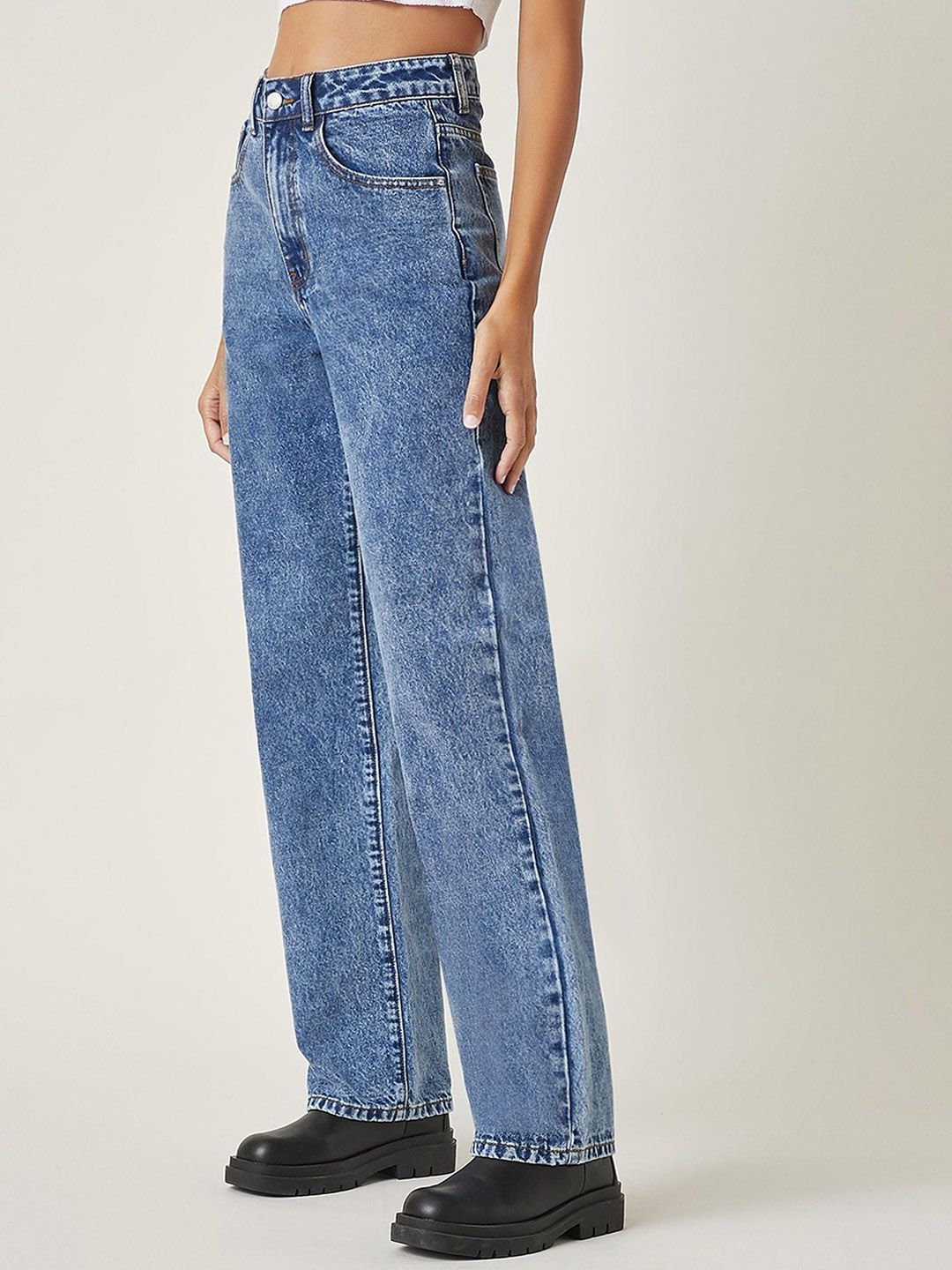 Kotty Women Pack Of 2 Jean Straight Fit High-Rise Light Fade Stretchable Jeans