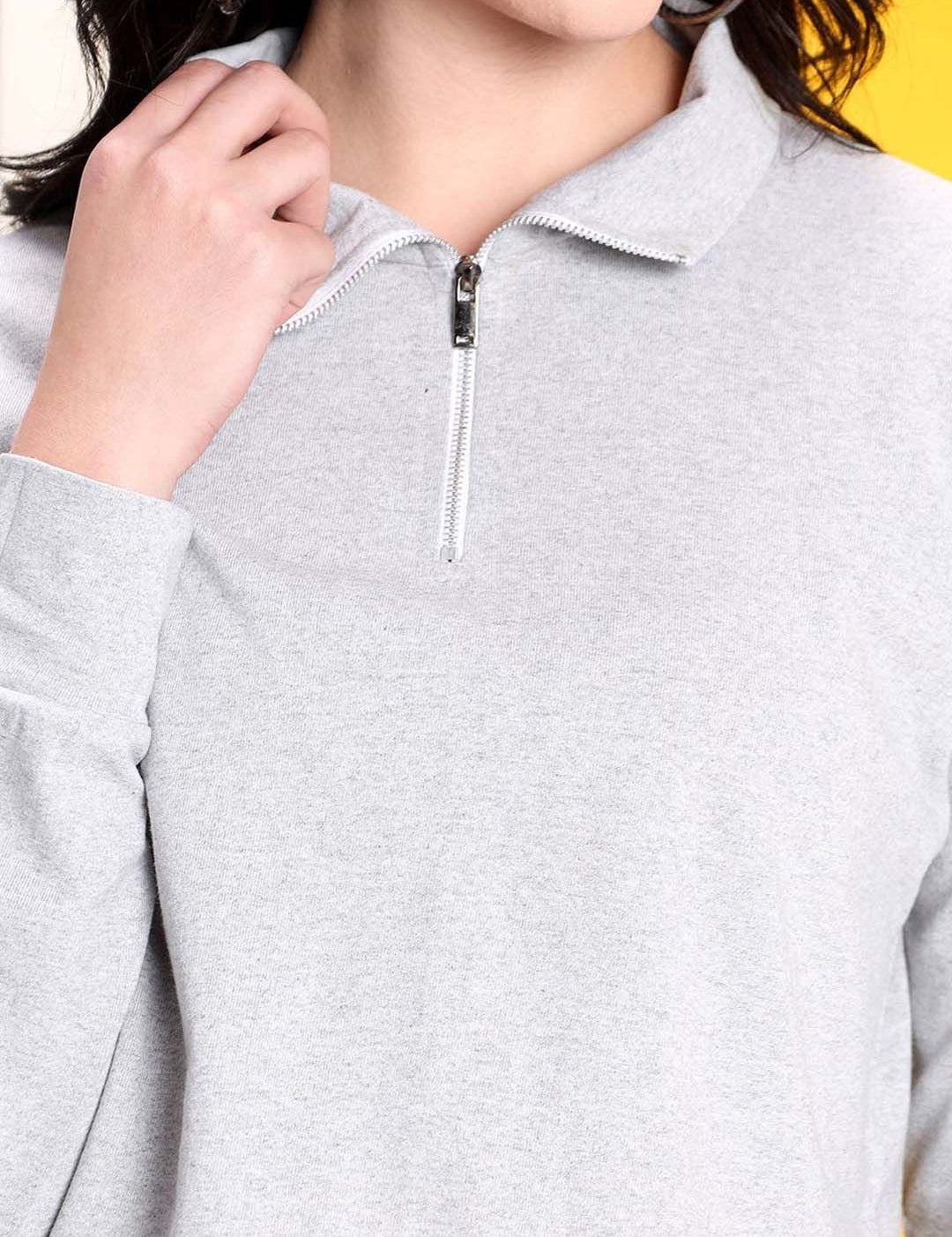 Kotty Women Mock Collar Sweatshirt