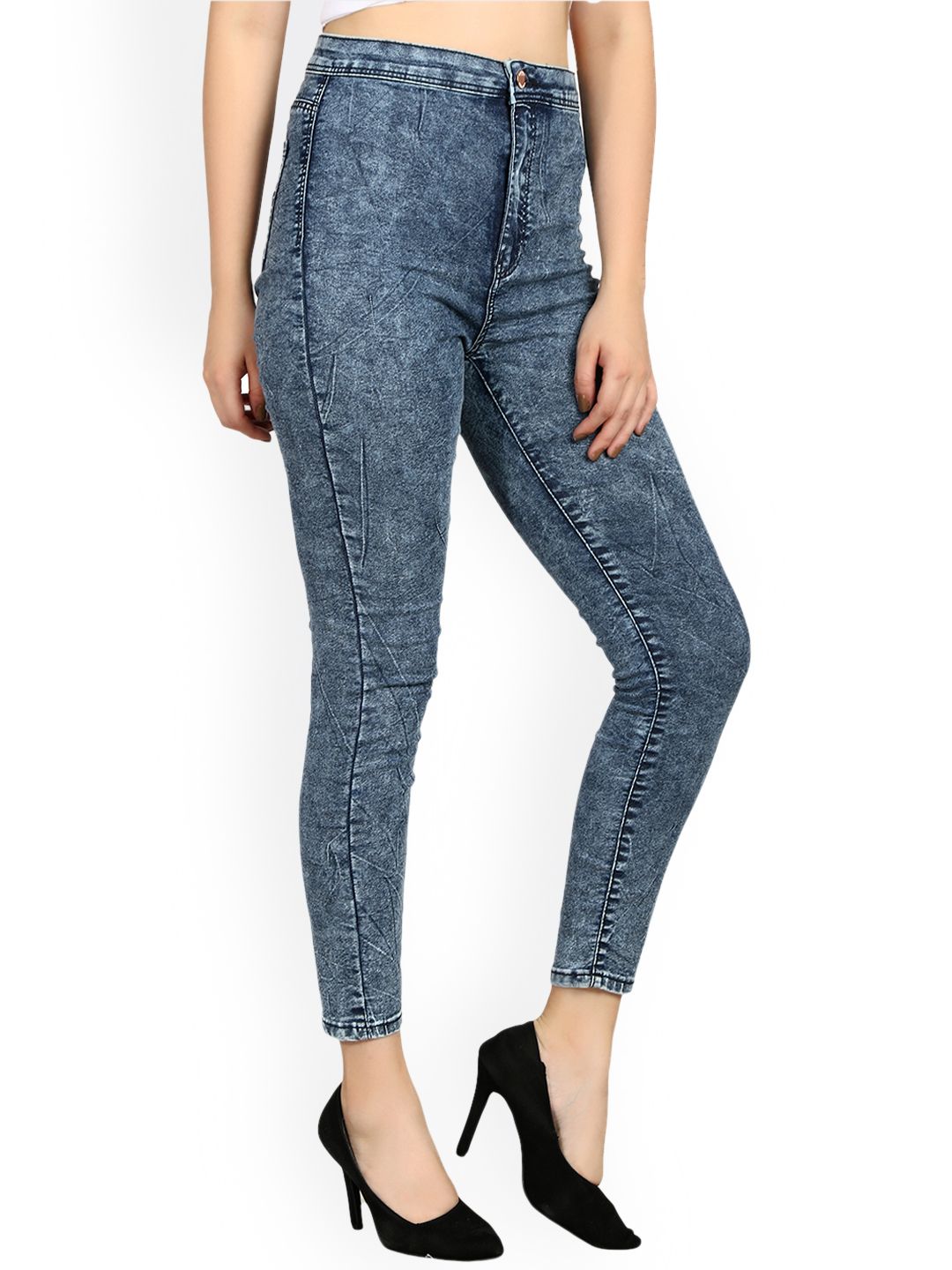 Kotty Women Blue Skinny Fit High-Rise Clean Look Jeans